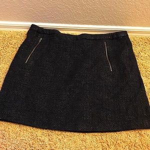 Halogen Tweed Skirt  Navy Blue Black ECU